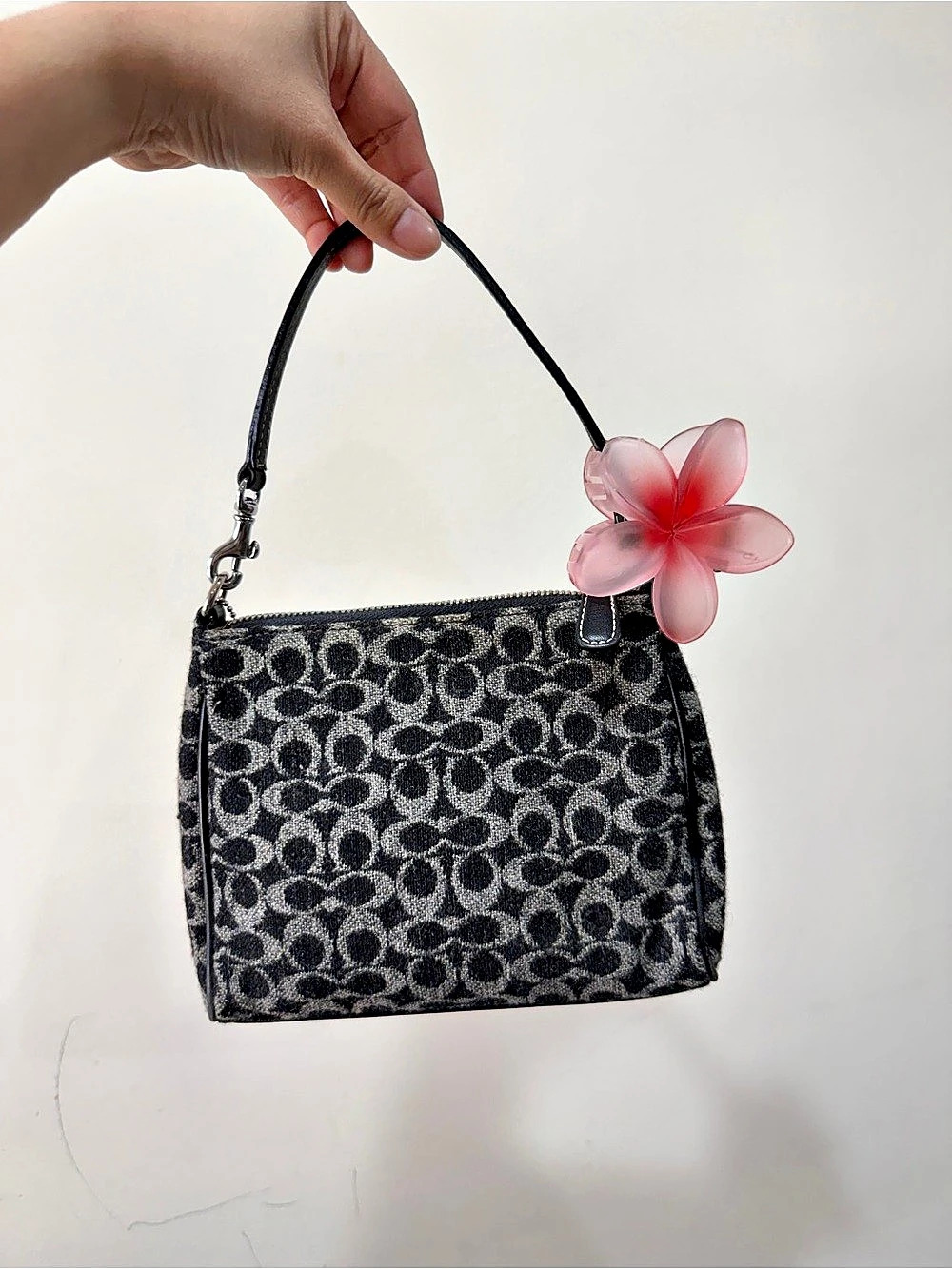 Coach Signature Wool Baguette